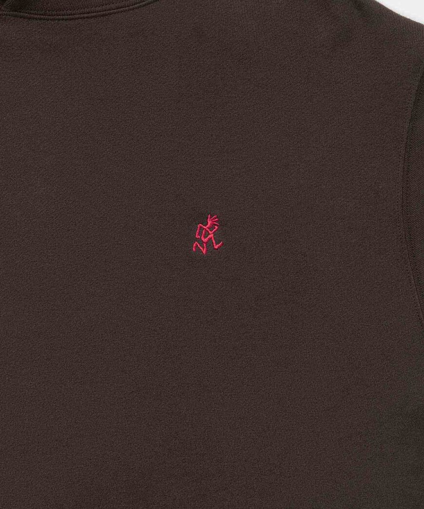 ONE POINT HOODED SWEATSHIRT,DARK BROWN, large image number 8
