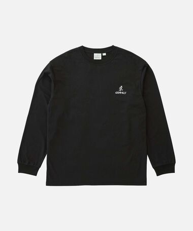 ONE POINT LOGO L/S TEE,BLACK, medium