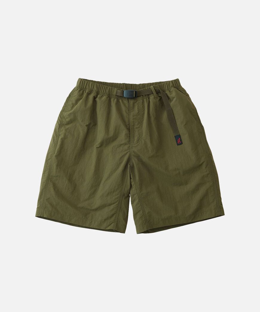 NYLON LOOSE SHORT,DEEP OLIVE, large image number 0