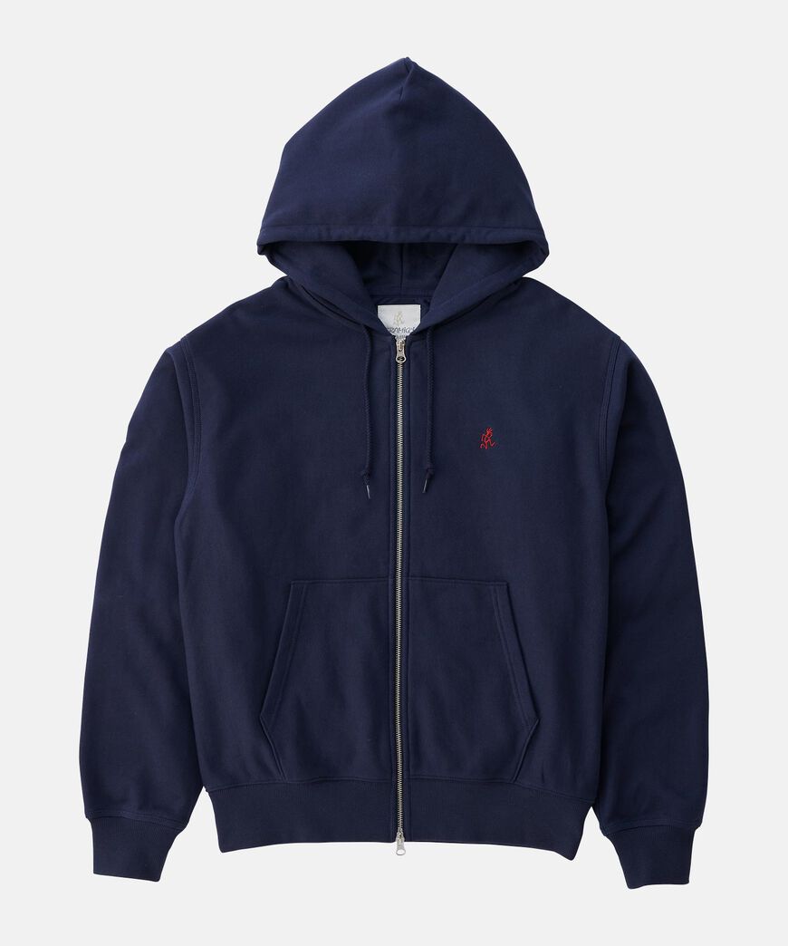 ONE POINT ZIP HOODED SWEATSHIRT,NAVY, large image number 0