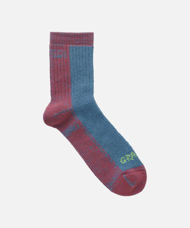 2-TONE MERINO WOOL SOCKS,BERRY, medium
