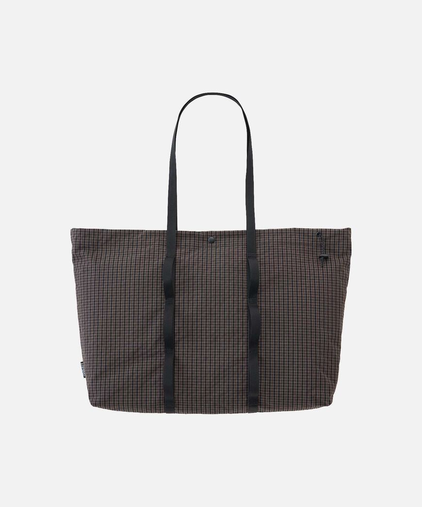 PLAID CLIMBING TOTE,DEEP BROWN, large image number 0