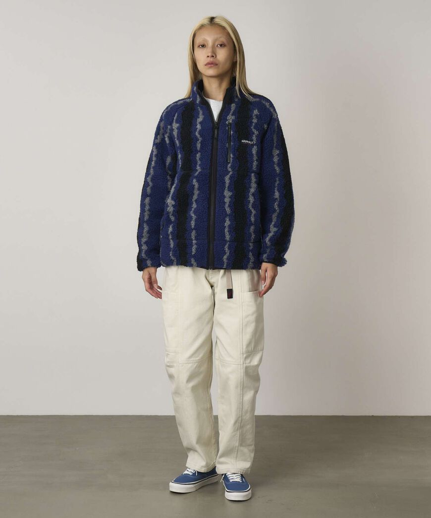 RIPPLE SHERPA JACKET,NAVY RIPPLE, large image number 7