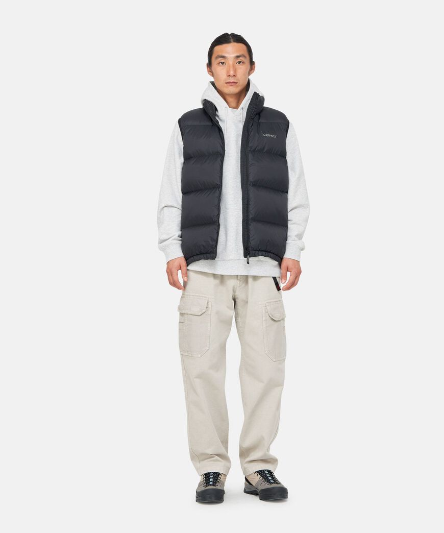 DOWN PUFFER VEST,DARK BROWN, large image number 2
