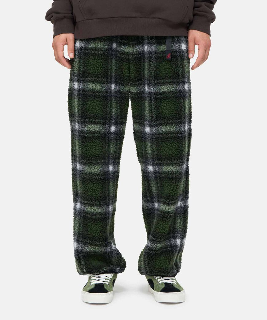 SHADOW PLAID SHERPA PANT,OLIVE SHADOW PLAID, large image number 5