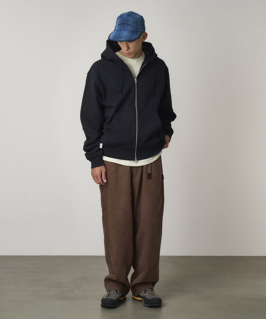 LONG BILL CAP,INDIGO CHECKERED PLAID, large image number 2