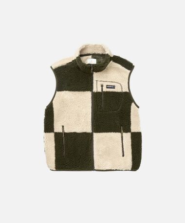 CHECKERED SHERPA VEST,, medium