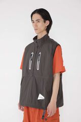 BRUSHED NYLON VEST,CHARCOAL, small image number 8