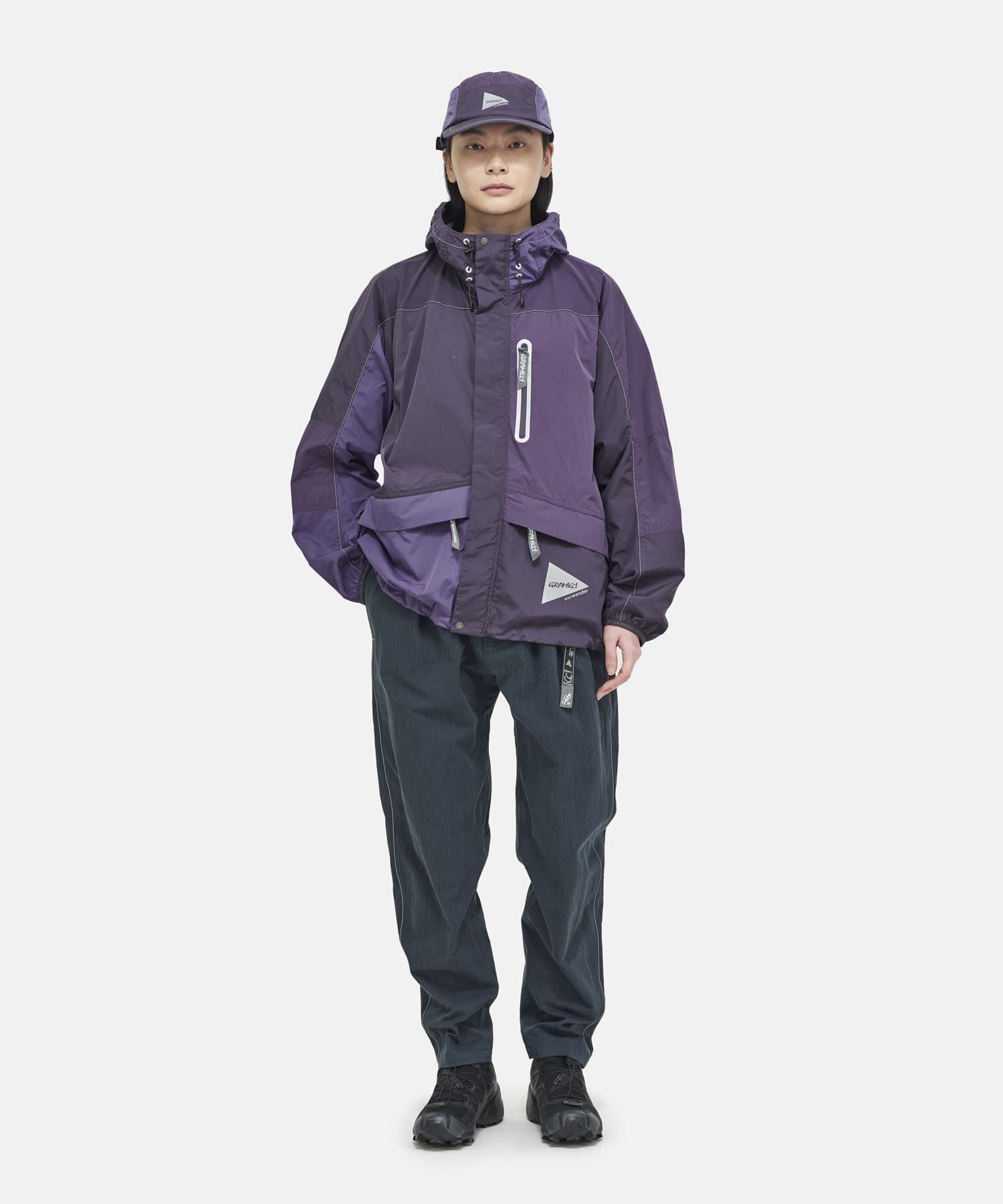 Gramicci x and wander] PATCHWORK WIND HOODIE | GRAMICCI Official Global  Online Store