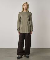 ONE POINT LOGO L/S TEE,KHAKI, small image number 1
