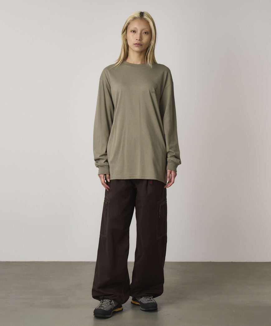 ONE POINT LOGO L/S TEE,KHAKI, large image number 1