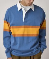 LANGDON RUGBY SHIRT,SKY / APRICOT, small image number 2