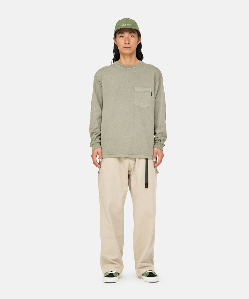 L/S POCKET TEE,MOSS, large image number 3
