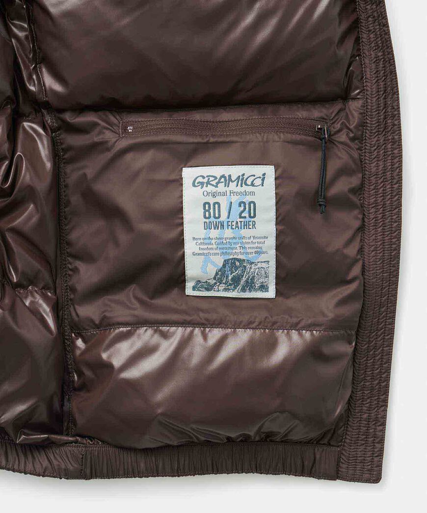 DOWN PUFFER VEST,DARK BROWN, large image number 11