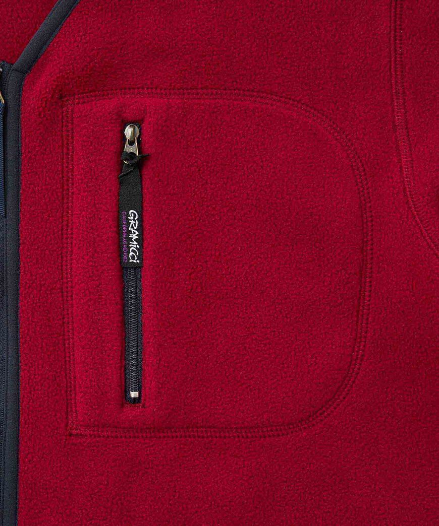 FLEECE CARDIGAN ZIP-UP,DEEP MAROON, large image number 13