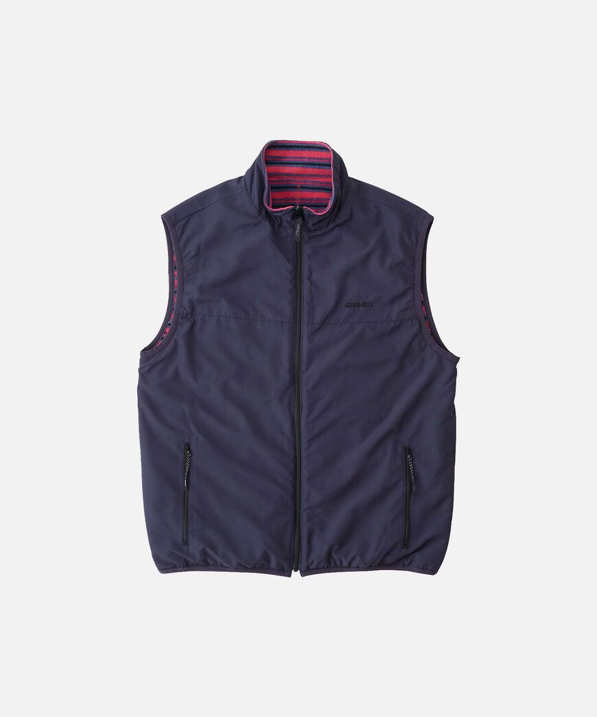 THERMAL FLEECE REVERSIBLE VEST,BERRY STRIPE, large image number 2