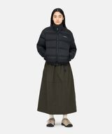 DOWN PUFFER JACKET,DARK BROWN, small image number 1