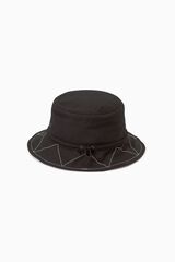 ZIGZAG STITCH HAT,BLACK, small image number 1