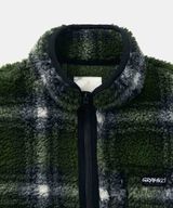 SHADOW PLAID SHERPA JACKET,OLIVE SHADOW PLAID, small image number 7