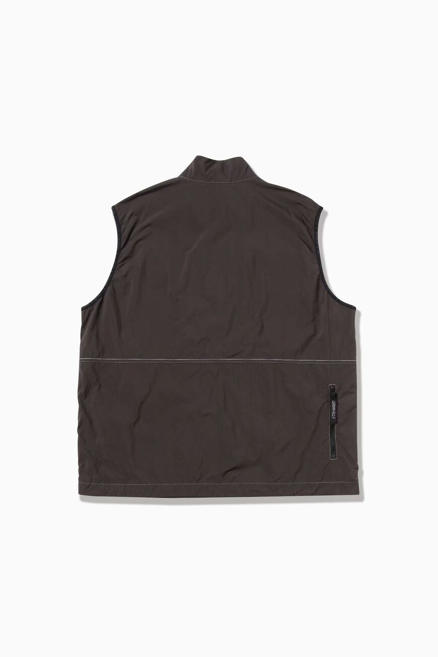 BRUSHED NYLON VEST,CHARCOAL, large image number 1