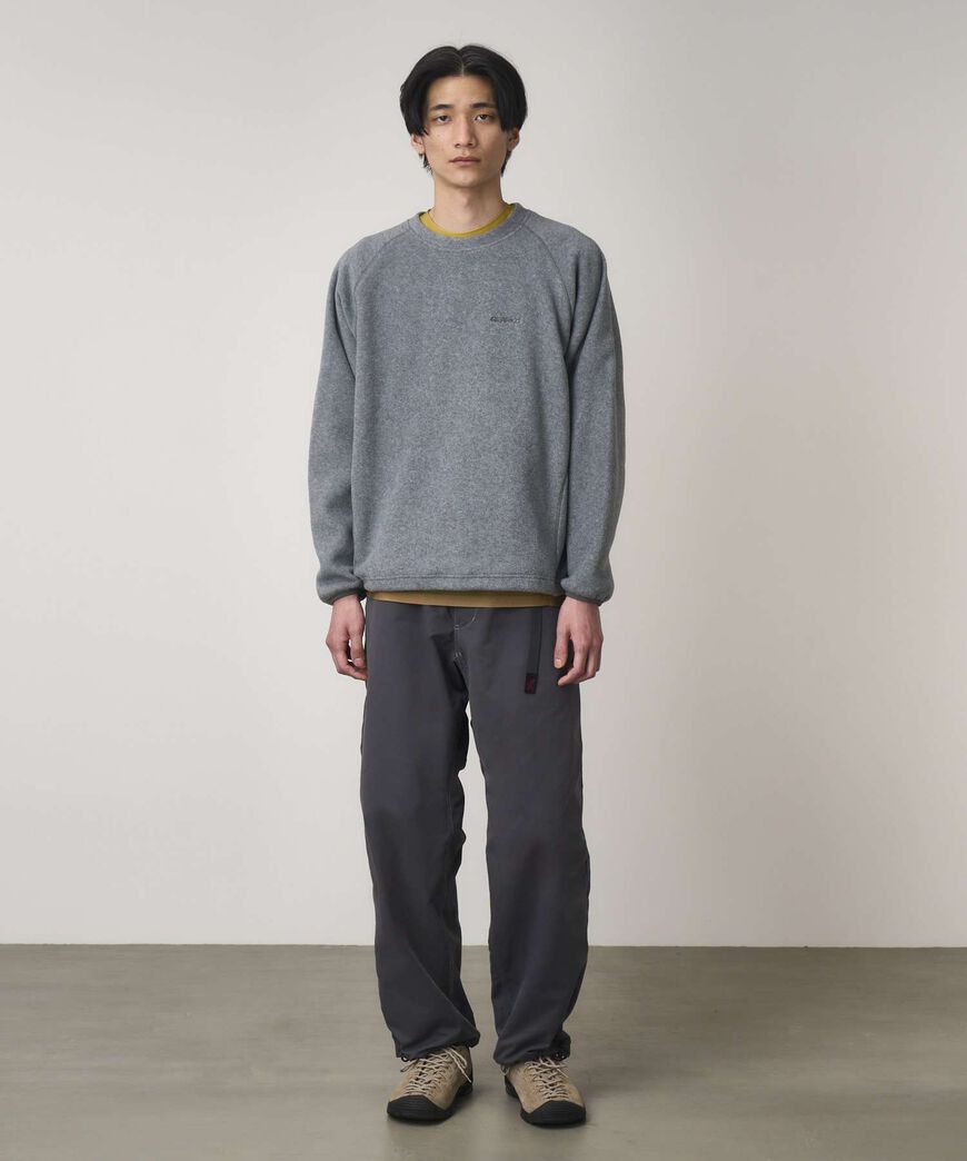 THERMAL FLEECE CREW,HEATHER GREY, large image number 1