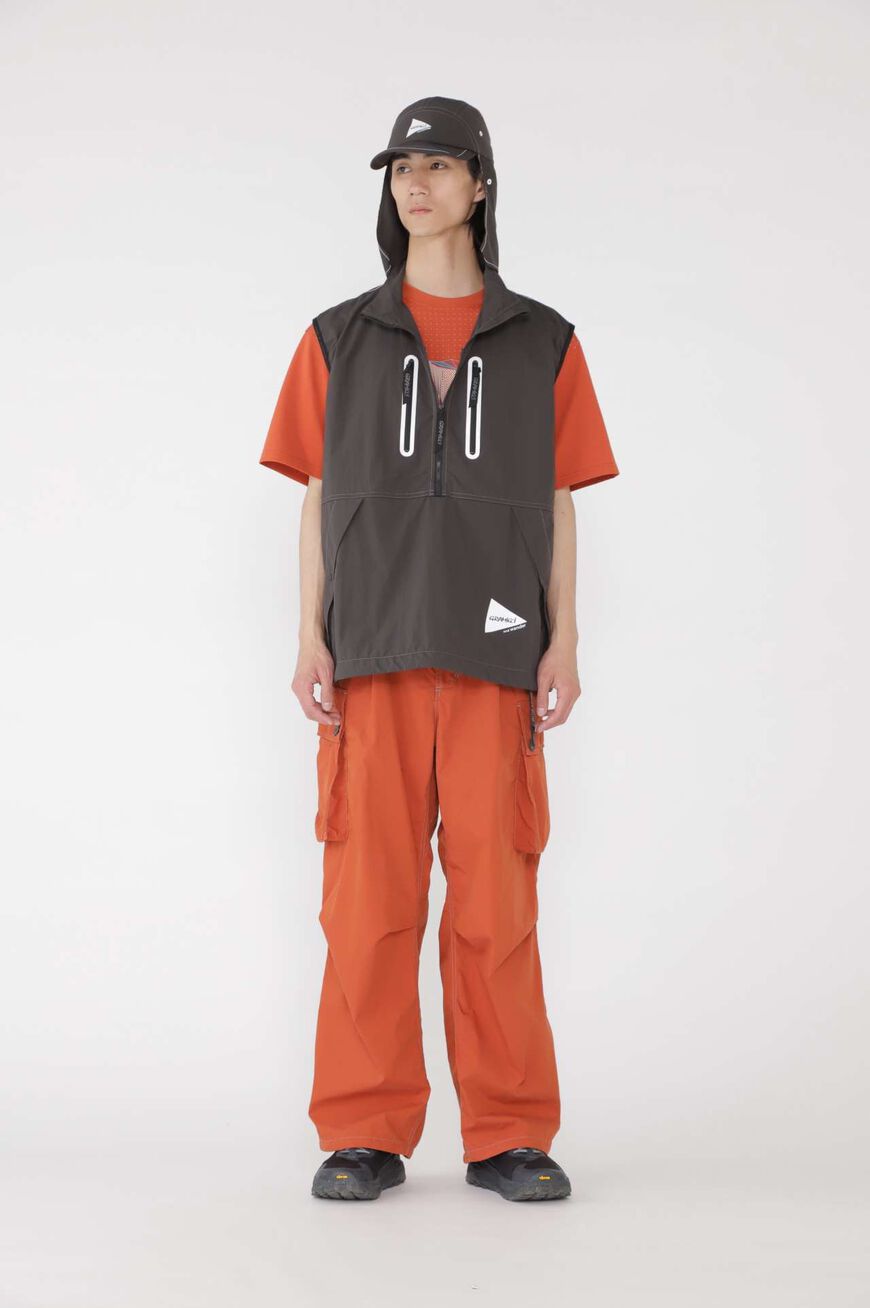 BRUSHED NYLON VEST,CHARCOAL, large image number 7