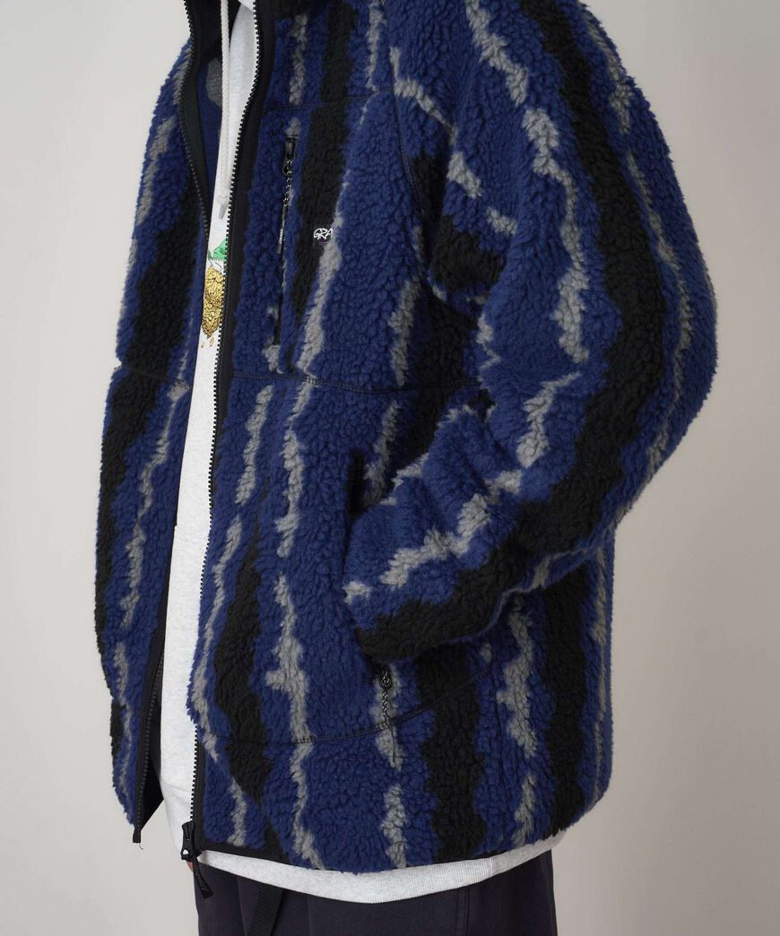 RIPPLE SHERPA JACKET,NAVY RIPPLE, large image number 5