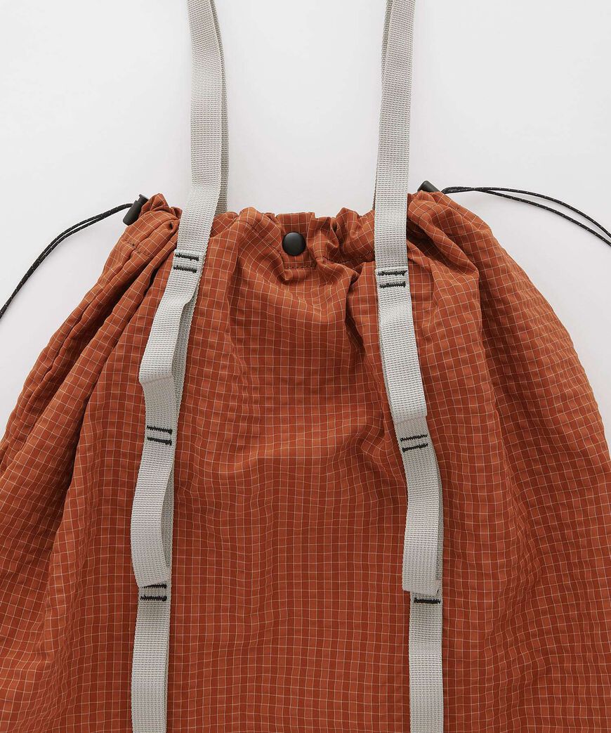 PLAID CLIMBING TOTE,DEEP BROWN, large image number 2
