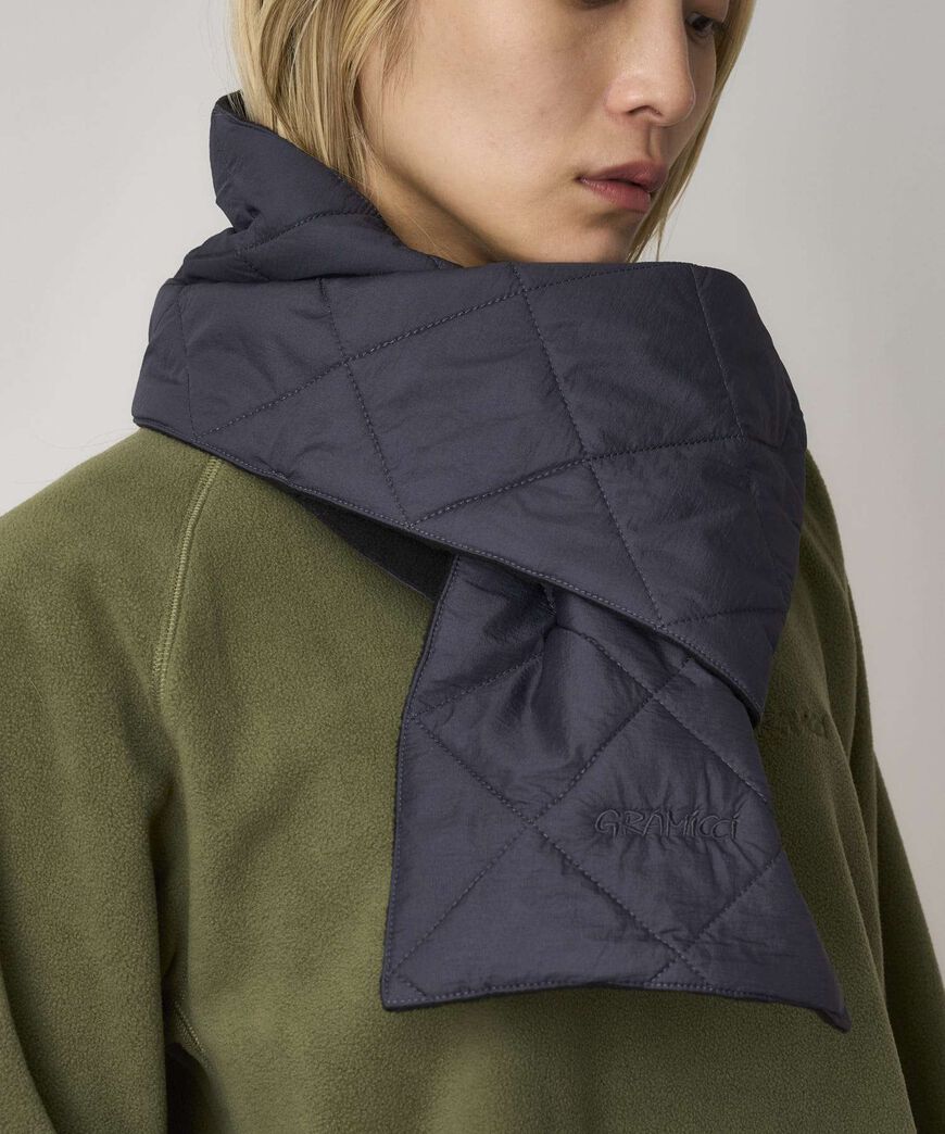 THERMAL INSULATION QUILTED SCARF,BLACK, large image number 1
