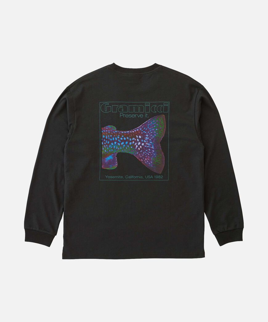 TROUTTAIL L/S TEE,VINTAGE BLACK, large image number 0