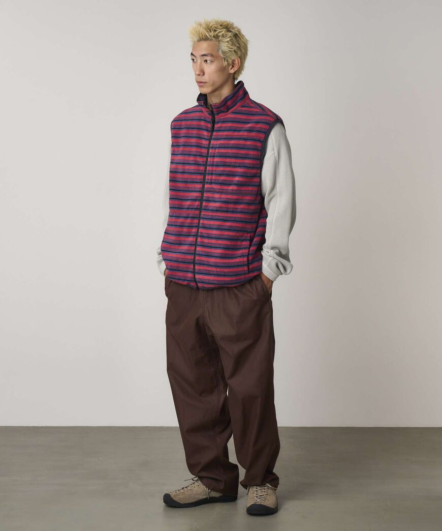 THERMAL FLEECE REVERSIBLE VEST,BERRY STRIPE, large image number 4