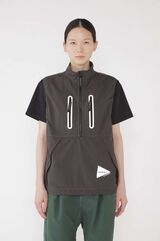 BRUSHED NYLON VEST,CHARCOAL, small image number 4