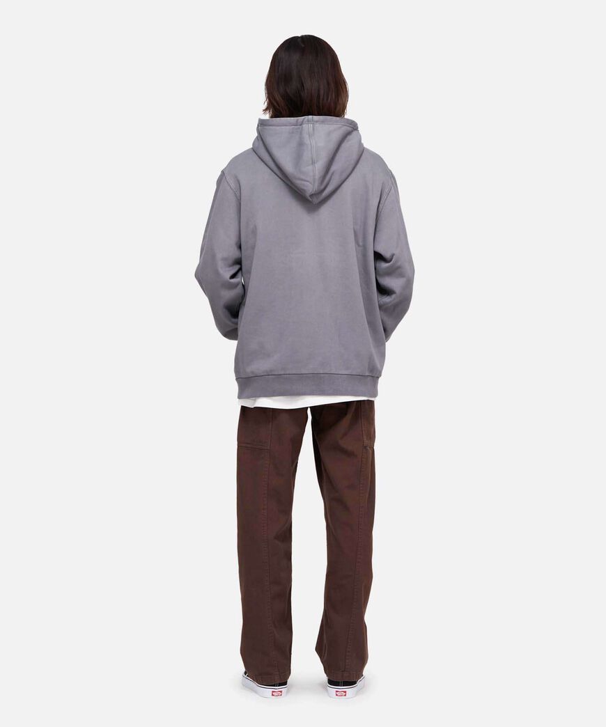ONE POINT HOODED SWEATSHIRT,CHARCOAL PIGMENT, large image number 4