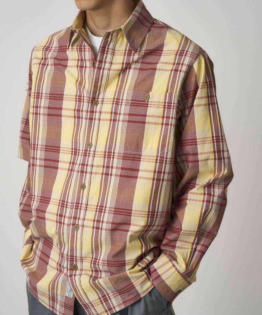 BROADCLOTH STANCE SHIRT,MUSTARD, large image number 2