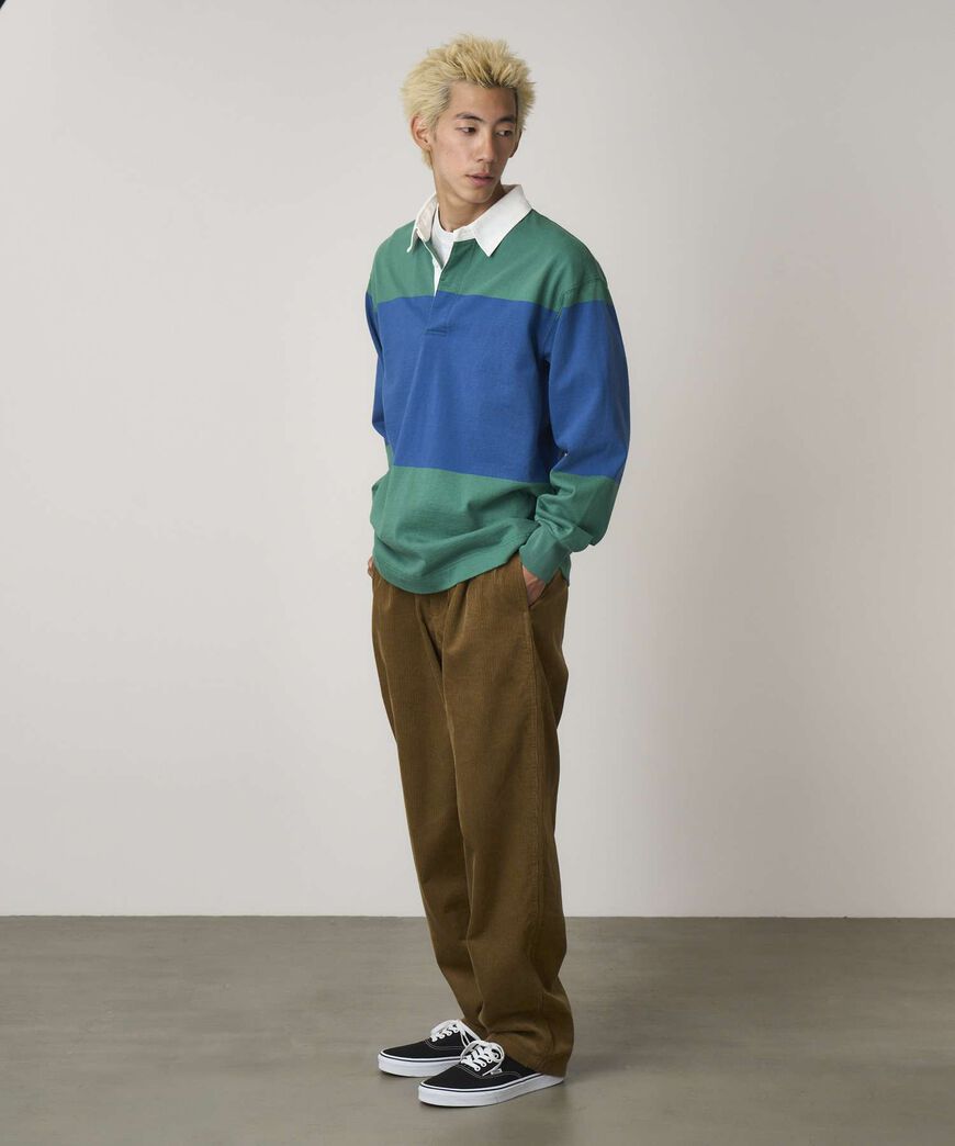 LANGDON RUGBY SHIRT,CERULEAN / EMERALD, large image number 3