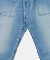 STRETCH DENIM LOOSE TAPERED PANT,DARK USED, small image number 8
