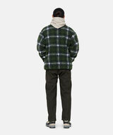 SHADOW PLAID SHERPA JACKET,OLIVE SHADOW PLAID, small image number 2