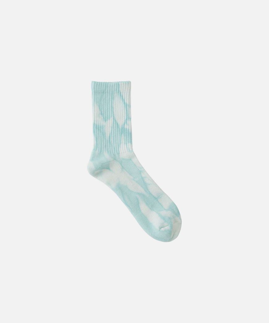 TIE DYE CREW SOCKS,LIGHT BLUE, large image number 0