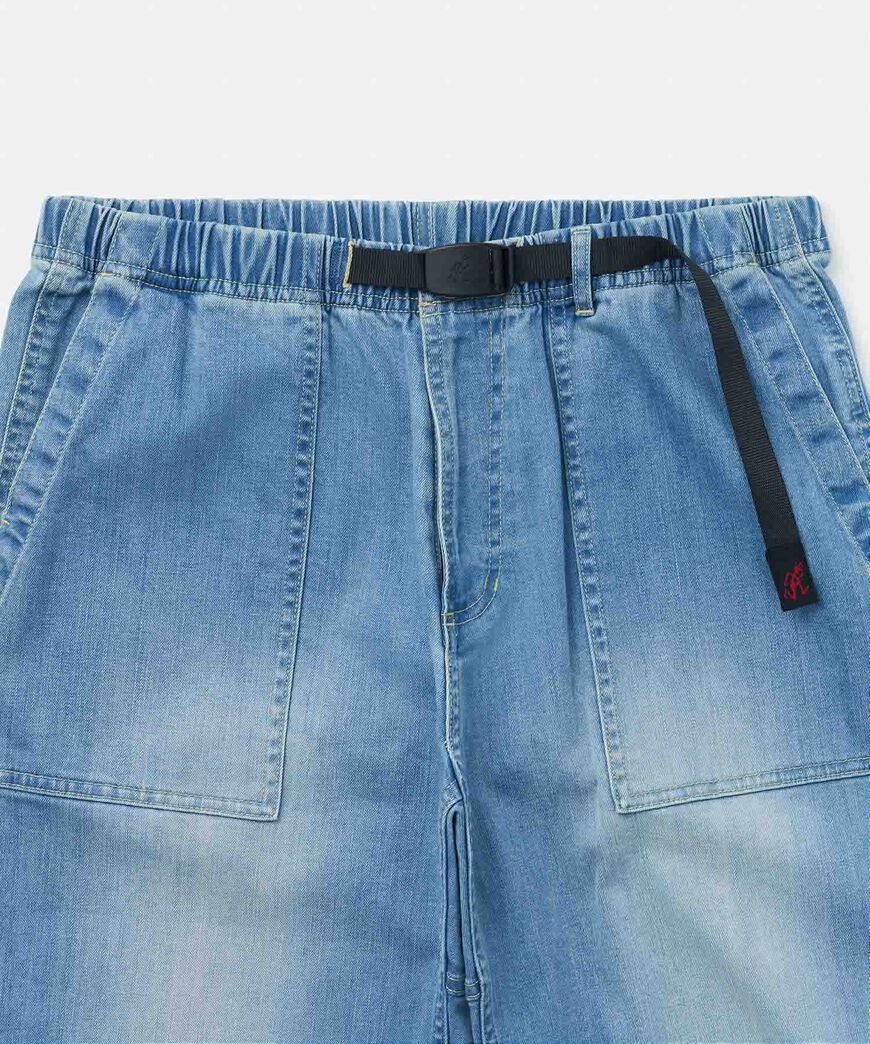 STRETCH DENIM LOOSE TAPERED PANT,DARK USED, large image number 9