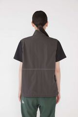 BRUSHED NYLON VEST,CHARCOAL, small image number 6