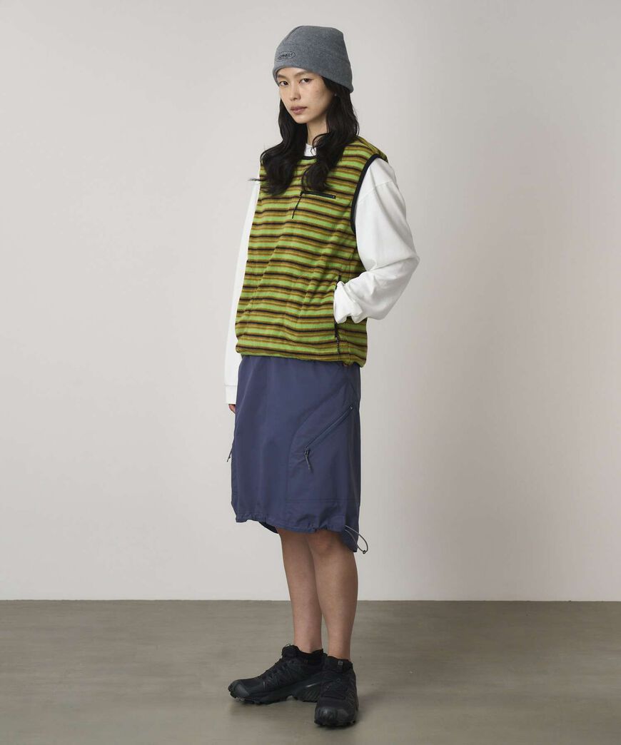 THERMAL FLEECE W'S PULLOVER,CHARTREUSE STRIPE, large image number 3