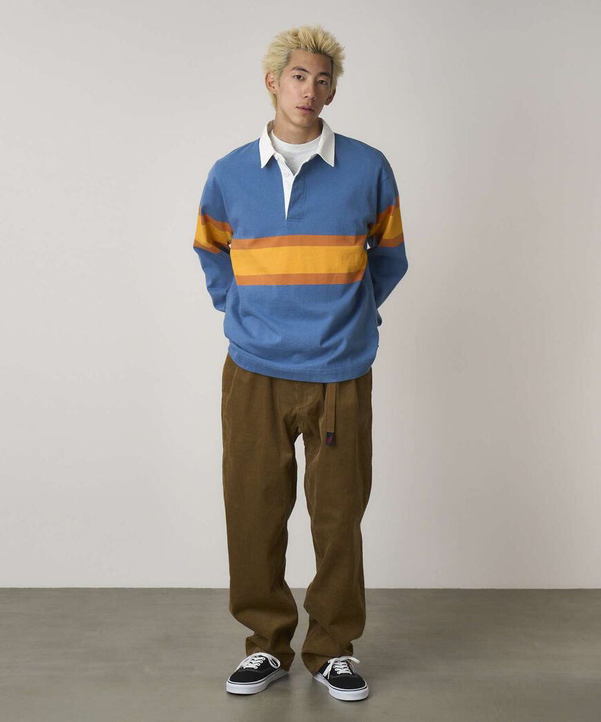 LANGDON RUGBY SHIRT,SKY / APRICOT, large image number 1