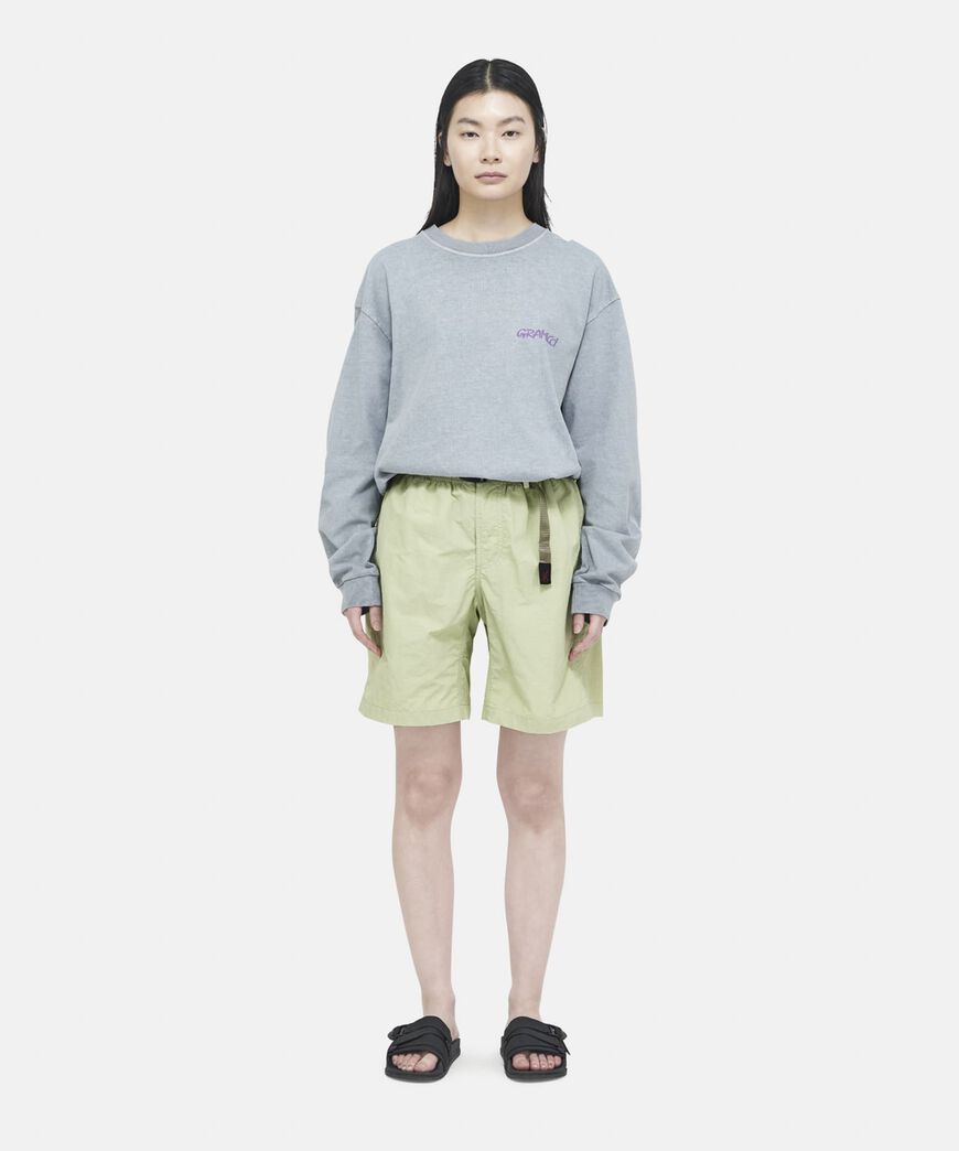 NYLON LOOSE SHORT,OLIVE, large image number 1