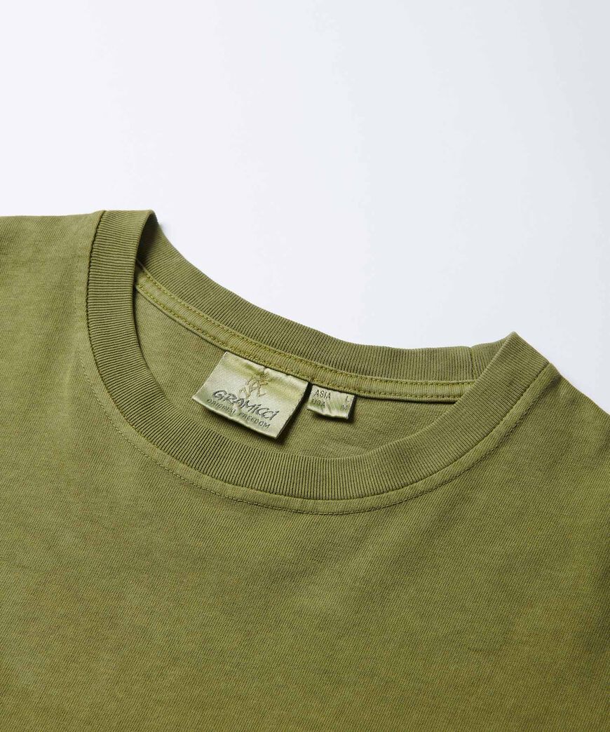 ONE POINT TEE PIGMENT DYED,BROWN PIGMENT, large image number 2