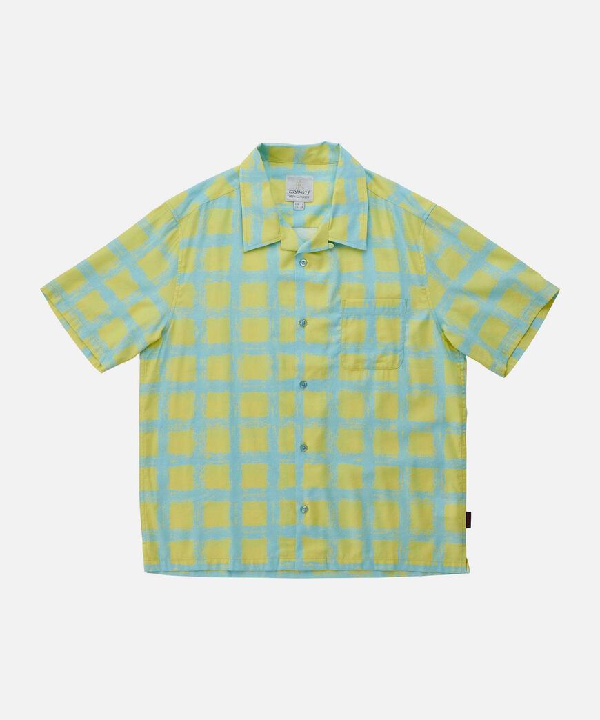 CHECKERD RAYON SHIRT,GLOW, large image number 0