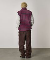 THERMAL FLEECE REVERSIBLE VEST,BERRY STRIPE, small image number 5
