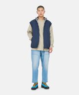 STRETCH DENIM LOOSE TAPERED PANT,DARK USED, small image number 2