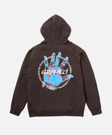 CLIMBER’S HAND HOODED SWEATSHIRT,DARK BROWN, small image number 1