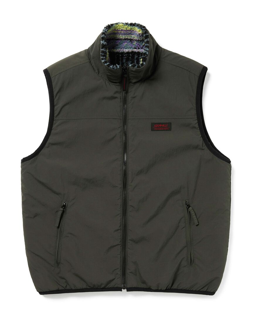 TNT GRAMICCI REVERSIBLE FLEECE VEST,MULTI, large image number 1