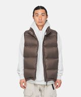 DOWN PUFFER VEST,DARK BROWN, small image number 6